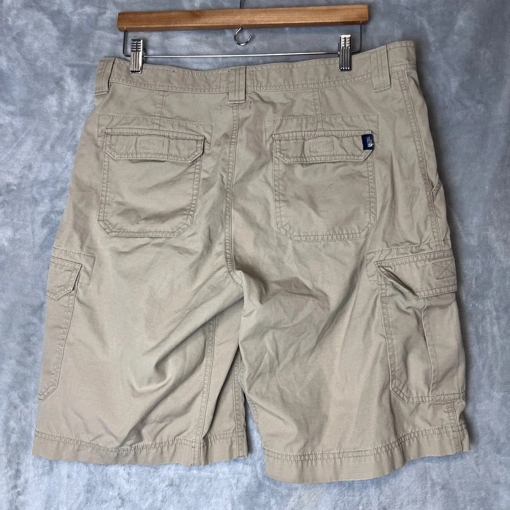 The North Face Mens Ripstop Cargo‎ Shorts Khaki Tan Hiking Outdoor Size 38